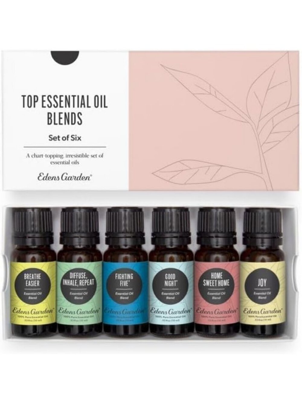6-Pack Essential Oil Blends Set - 100% Pure Aromatherapy Oils, 10ml Each